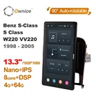 13,3 дюймовый 1920*1080 Android 10,0 вращающийся Авторадио forMercedes Benz S-Class W220 1998-2005 автомобильный радиоприемник GPS мультимедийный DSP IPS