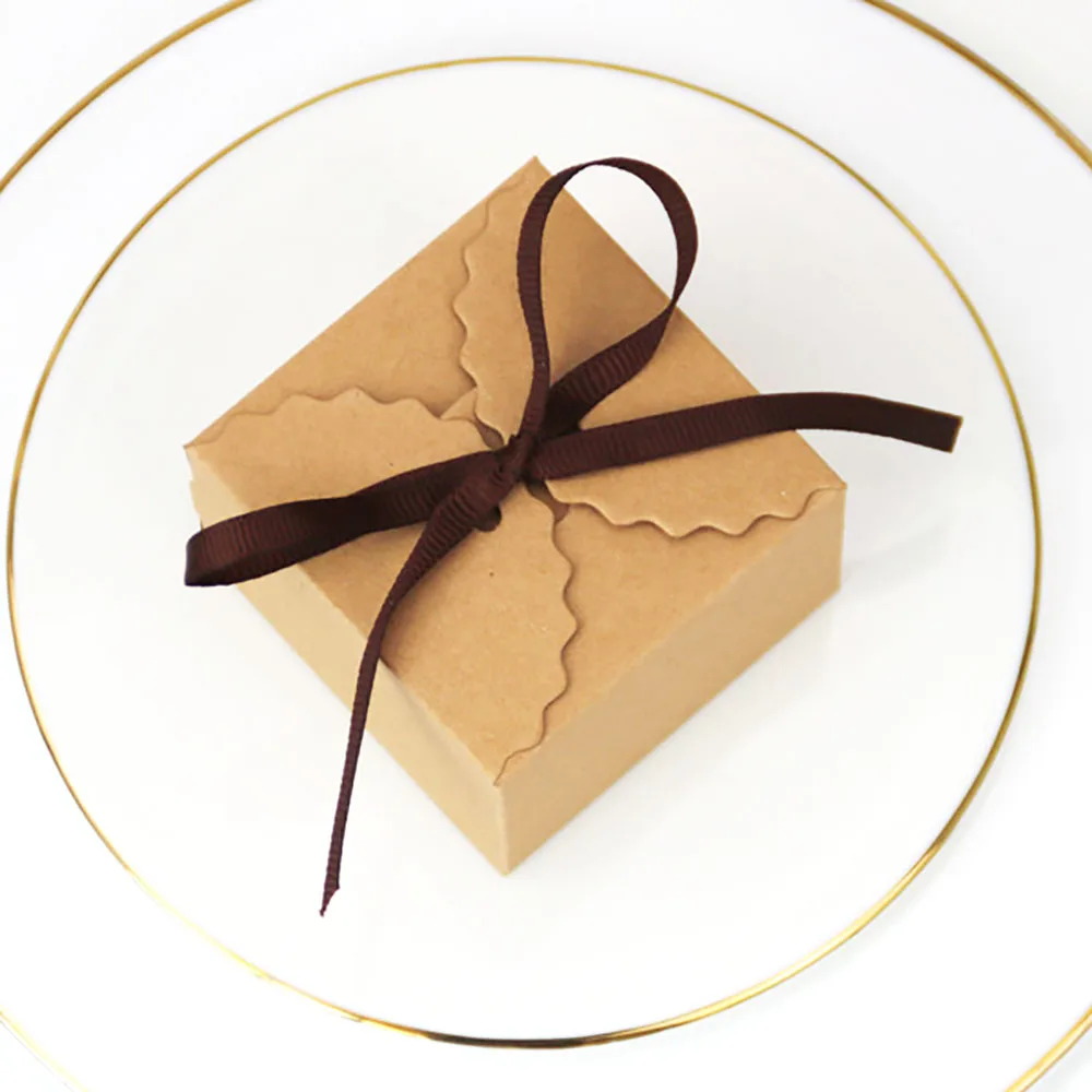 10/20 шт подарочная упаковка из крафт-бумаги коробки для еды украшения детского