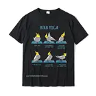 Забавная футболка Cosie с изображением йоги позы птички, симпатичного попугая, каракуля, новые футболки Cosie, хлопковые мужские топы, рубашки Cosie