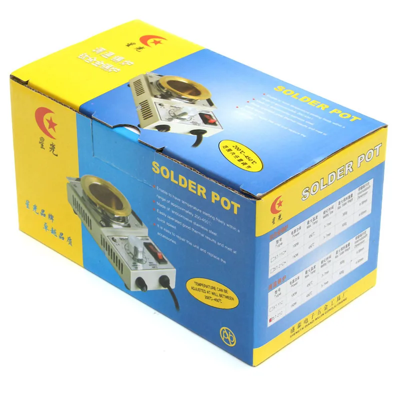 

High Quality Temperature Controlled Soldering Pot Melting Tin Pot Tin Cans 220V 150W
