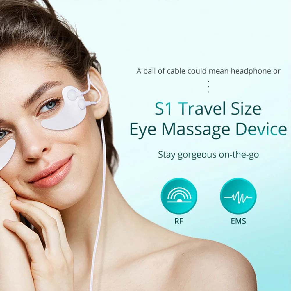 

Hot sell Mini Eye Mask Eyes Care Microcurrent Eye Patch Massage Wrinkle Anti Aging Dark Circle Removal Wrinkle Reduce Massager