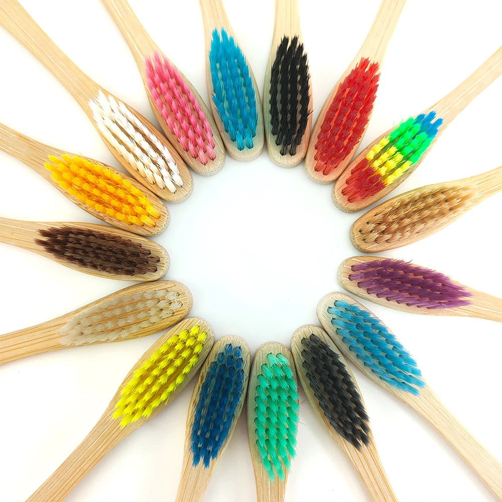 12 шт. биоразлагаемые многоразовые бамбуковые зубные щетки|Зубные щетки| |