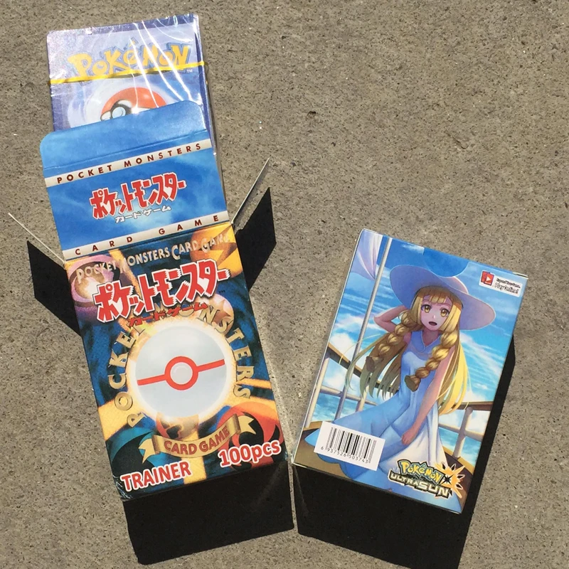 100 шт./кор. Pokemon флэш-карты PTCG боевые карты не повторяет 92 шт. тренер и 8 карточки для
