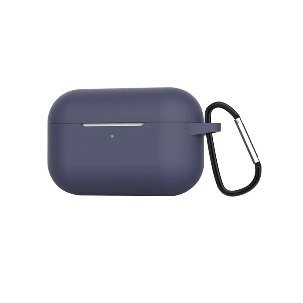 Силиконовый чехол Защитный чехол для Apple Airpods pro TWS blutooth наушники мягкий Air pods pro защитный чехол s крюк для наушников - Цвет: Blue with sling