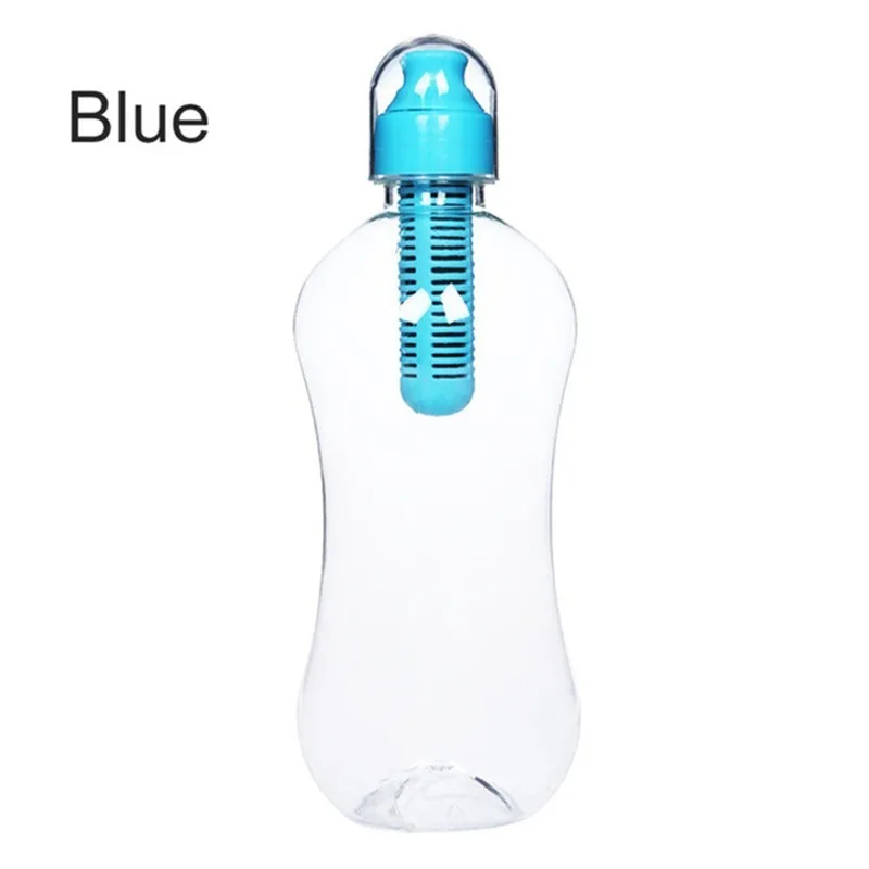 

550ML Water Bobble Hydration Filter Bottle Outdoor Portable Filtered Drinking Bottles with Built-In Carbon Filter Carbon FY0084