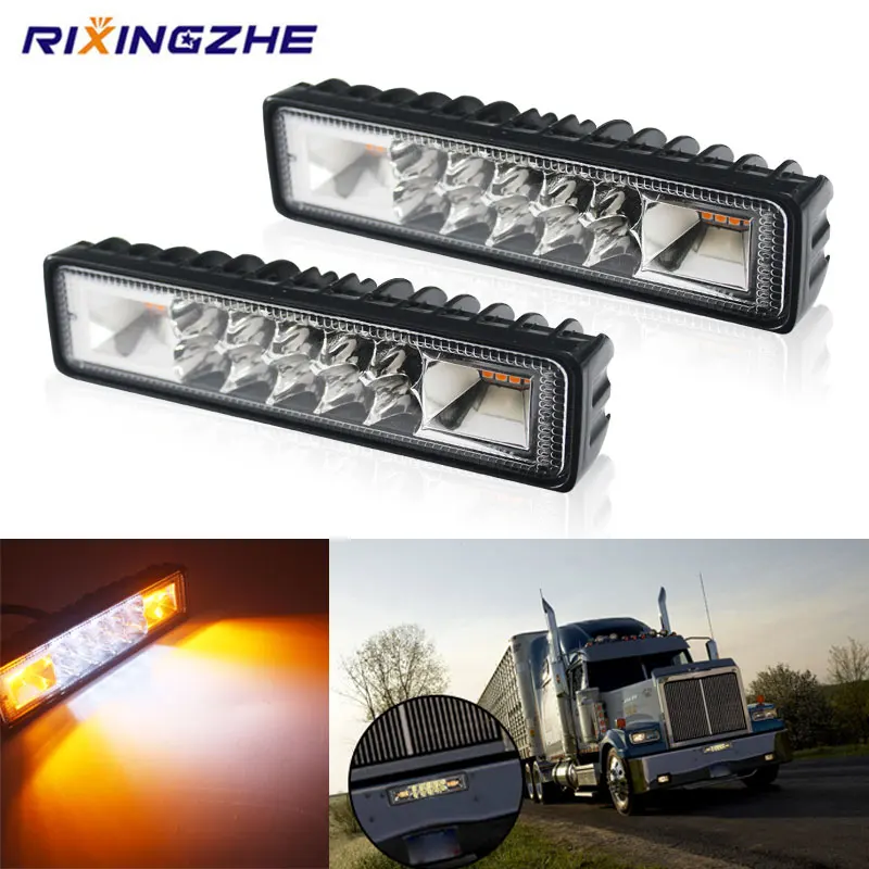 2 шт. 5 8 дюйма светодиодный рабочий свет стробоскоп двухцветный 12 В-60 в точечный