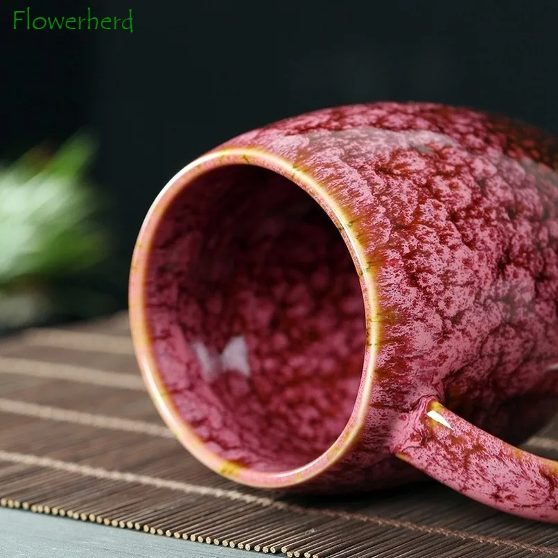 

480ml Ceramic Mug Coffee Mug Coffee Cup Tea Cup Porcelain Water Cups with Handle Pottery Tea Mugs Kiln Change Drinkware Teaware