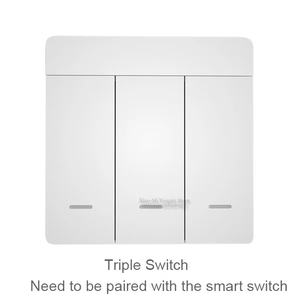 Wireless three key Настенный выключатель Xiaomi Mijia PTX с дистанционным управлением, беспроводной светильник с ключом, умный переключатель с нулевой линией, Wi-Fi переключатель для Mijia APP - Цвет: Wireless three key