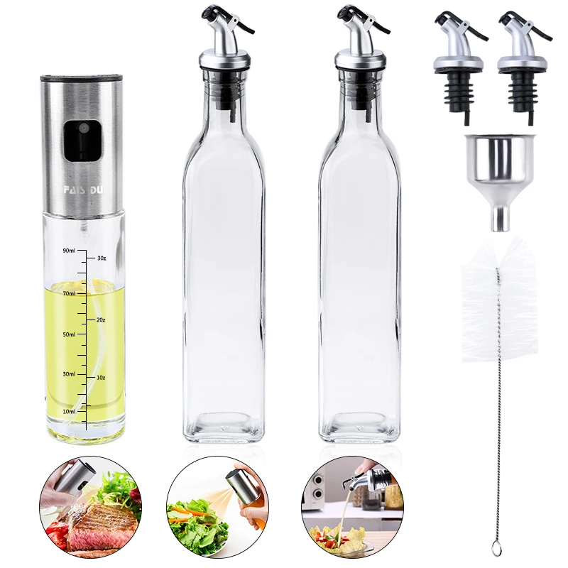 Spray Bottle For Oil Kitchen Oil Sprayer For BBQ Salad Dispenser Cooking  Oil Vinegar Container Tools Accessories