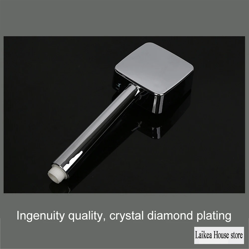 

Three-color Temperature Control Square LED Shower ABS 300 Holes Shower Head Powerful Boosting Spray Bathroom Accessories