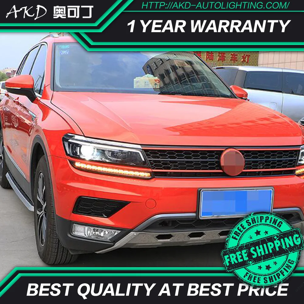 АКД автомобильного тюнинга поперечная балка для VW Tiguan L 2017 2018 светодиодные фары DRL