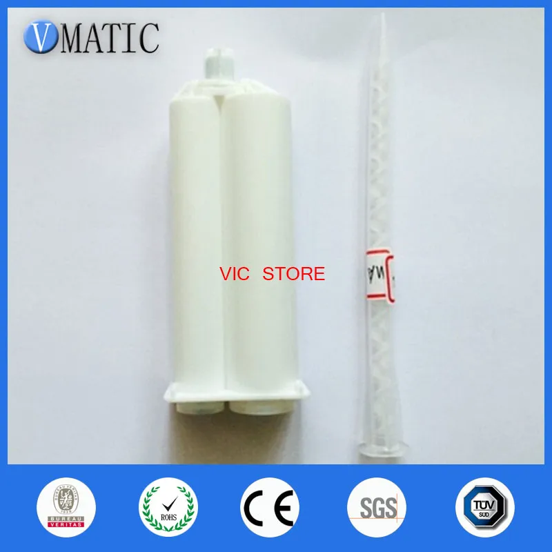 

Free Shipping Quality Glue Dispensing Cartridge 50ml/cc 2:1 With Ma Static Mixer 6.3-21S