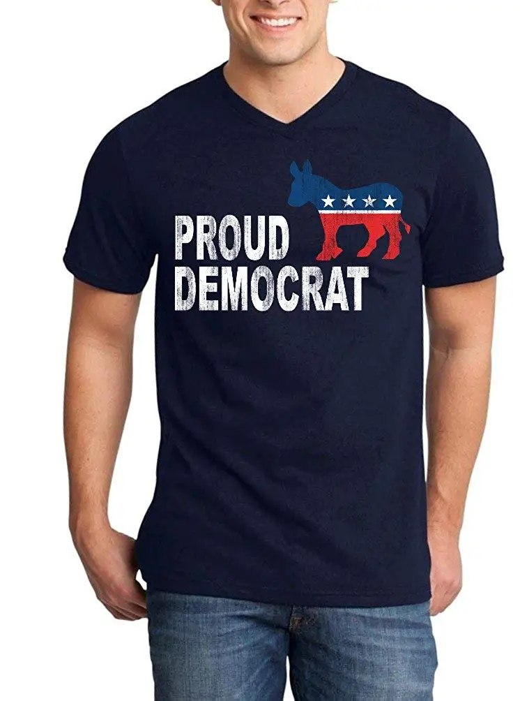 TSDFC Proud Democrat Мужская футболка с v-образным вырезом футболки для мужчин унисекс wo |