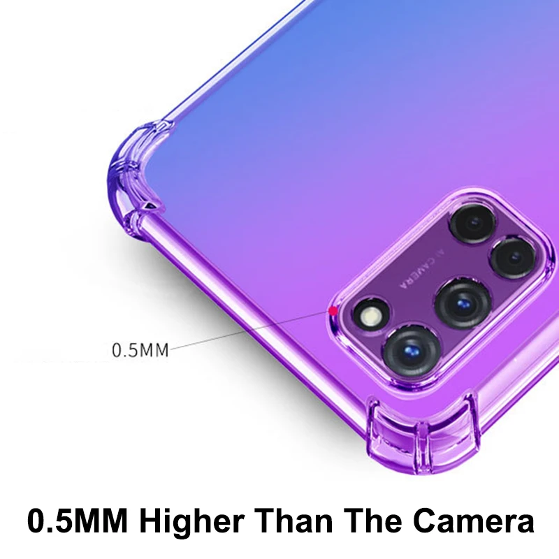gradient soft tpu cover phone case for oppo a8 a9 a12 a15 a32 a54 a74 a94 oppo f17 f17 pro f19 pro f19 pro plus funda free global shipping