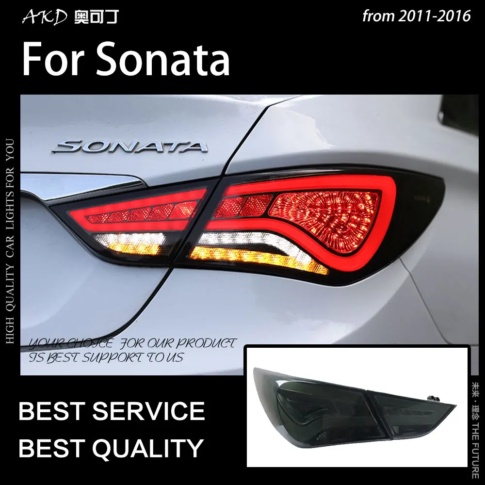 АКД автомобильный Стайлинг для Hyundai Sonata задние фонари 2011-2016 Sonata YF светодиодный задние фонари DRL сигнал тормоза заднего хода авто аксессуары