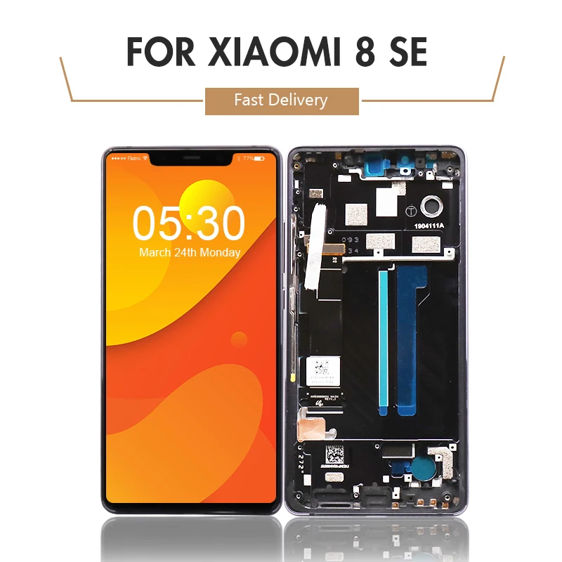 ЖК дисплей в сборе для Xiaomi Mi 8 SE сенсорный с рамкой бесплатная доставка|Экраны