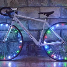 20 светодиодов светильник для велосипеда обод колеса спица зажим