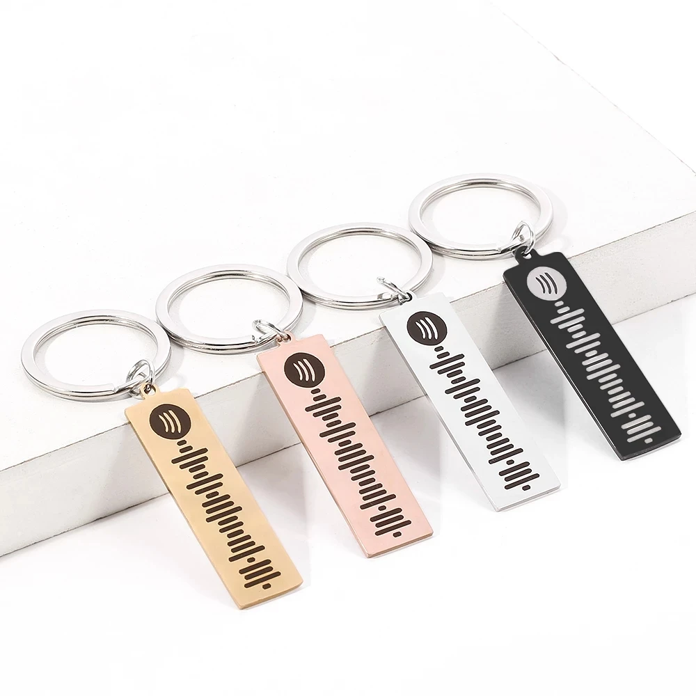 Golicc пользовательская музыка Spotify/нержавеющая сталь песня сканирование брелок с