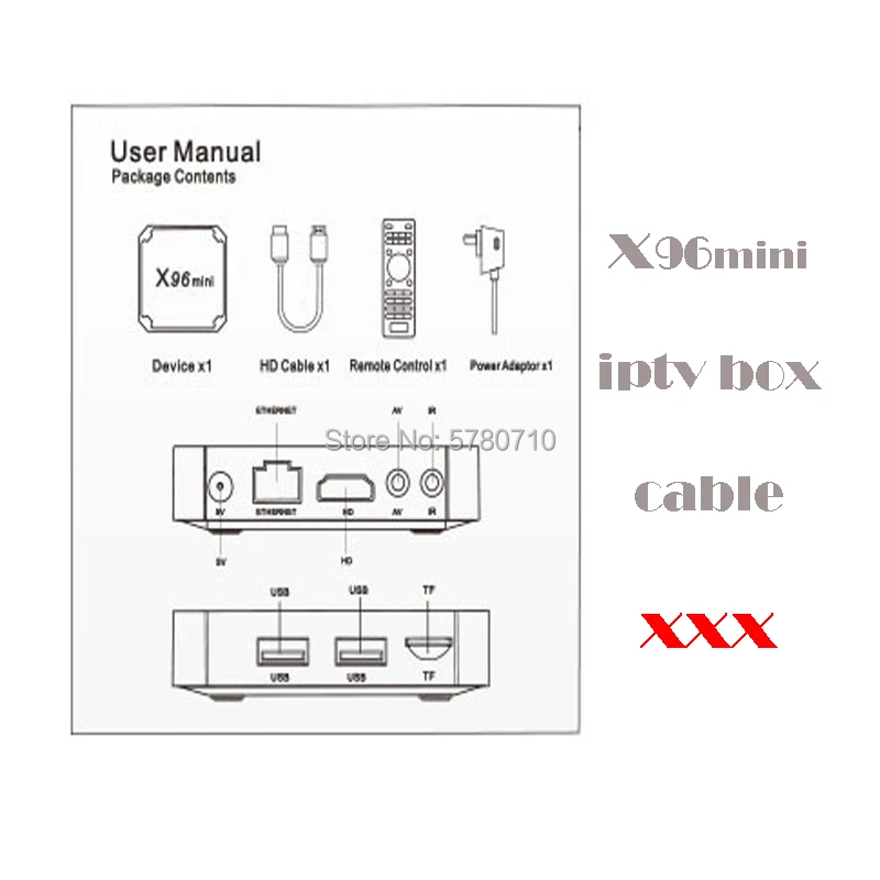 mitv pro iptv android tv box olny x96mini smart set top No preset no app include | Электроника
