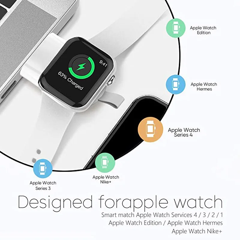 Портативное беспроводное зарядное устройство для Apple iWatch 1 2 3 4 5 | Электроника