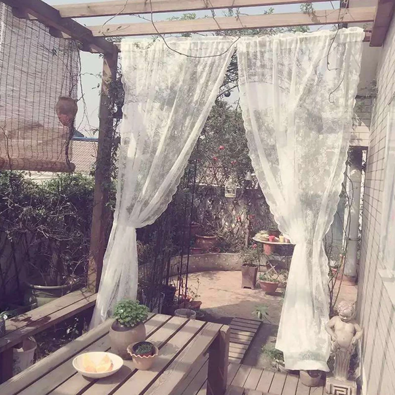Оконные шторы для гостиной корейские тюлевые прозрачные с вышивкой столовой
