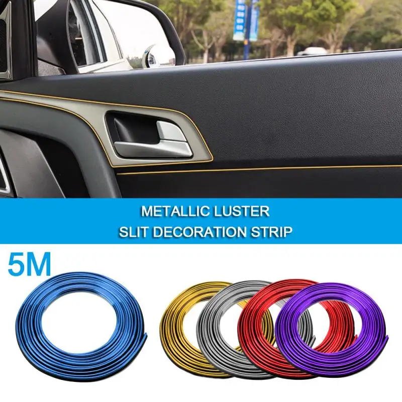 

5M Super Flexible Auto Accessorie Car Interior Moulding Trim Strip Door Gap Edge Moulding Trim Universal Decorative Line