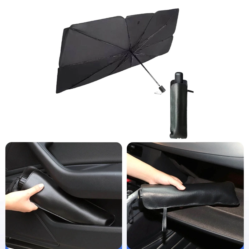 

Universal Sun Shade Foldable Car Cover Umbrella Visor Front Auto Window Umbrella Interior Shade Visor Windshield Cover parasol