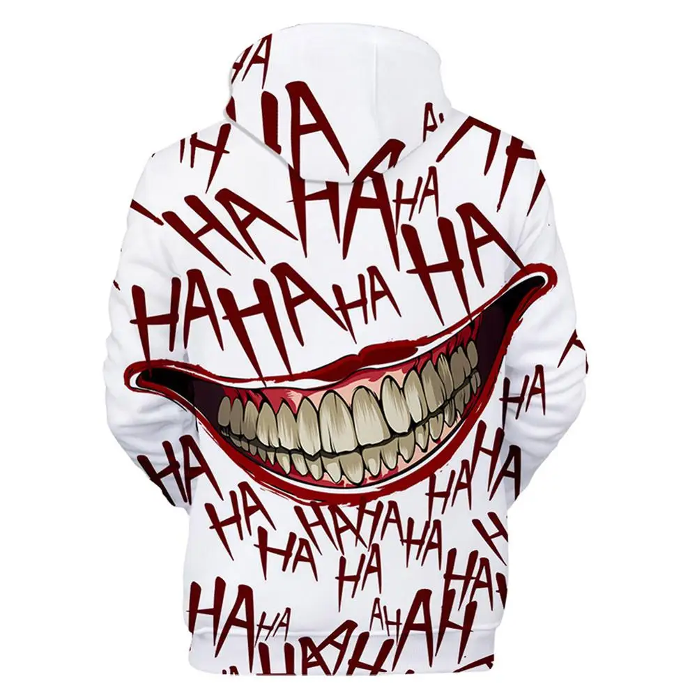 

Haha Joker 3D Print Hood Hoodies Sweatshirt Men and Women Hip Hop Funny Autumn Streetwear Hoodies Sweatshirt Couples Pullover