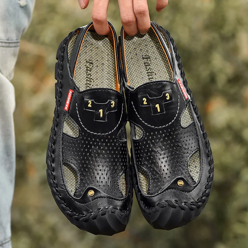 

2020 Sneakers Men Sandale Ete Homme Sandales De Luxe Summer Men Sandals Sandalias Hombre Men's Fashion Beach Rubber Shoes