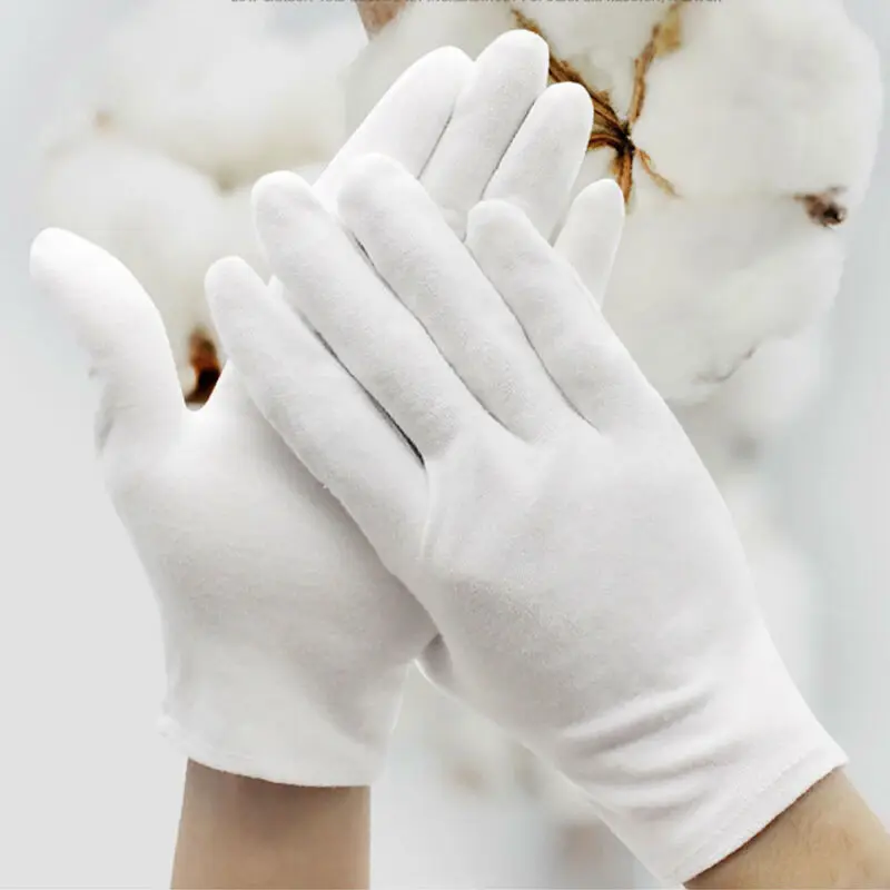 6Pair white labor insurance thick cotton work cloth thin medium and etiquette wenwan quality inspection gloves | Дом и сад