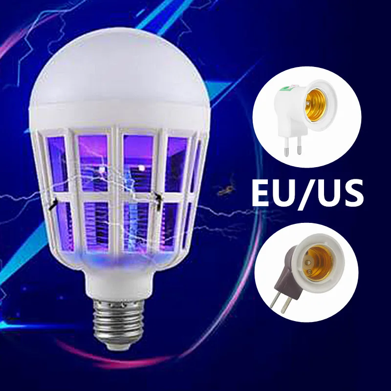 220V E27 УФ светодиодный лампа инсектицидная ловушка для комаров насекомых