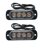 4 светодиода Автомобильный Стробоскоп сигнальная лампа гриль мигающий аварисветильник свет для автомобиля грузовика прицепа маячок Светодиодная лампа боковой свет для автомобилей