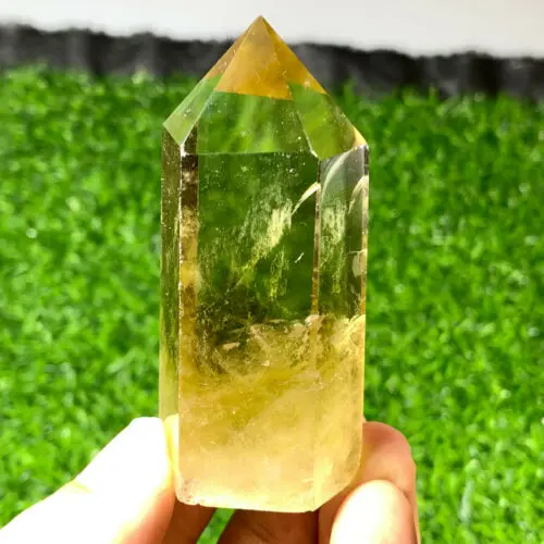 

Natural smoky citrine quartz obelisk crystal wand point healing random 1PC