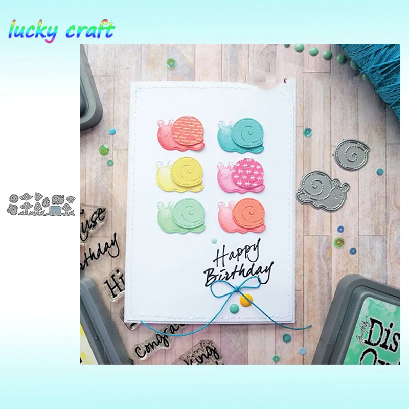 Улитка и гриб кружева металла резки штампы для DIY Скрапбукинг Тиснение Бумага