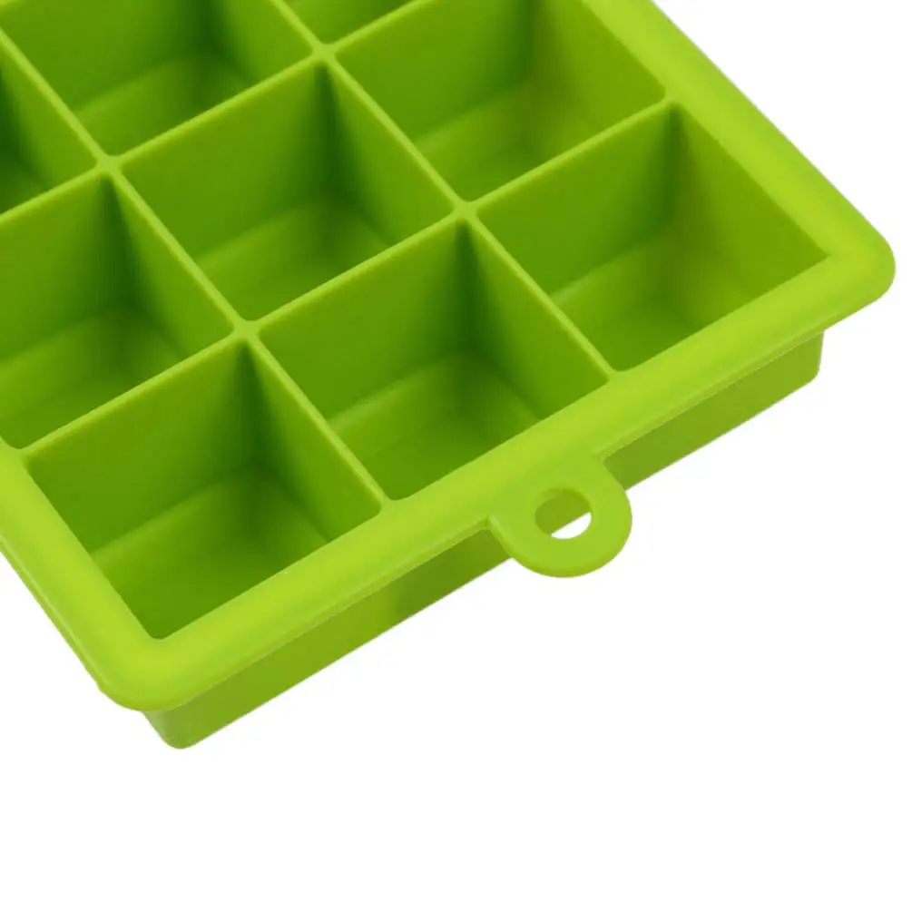 Силиконовая форма для льда ERMAKOVA со съемной крышкой легко снимаемая квадратная