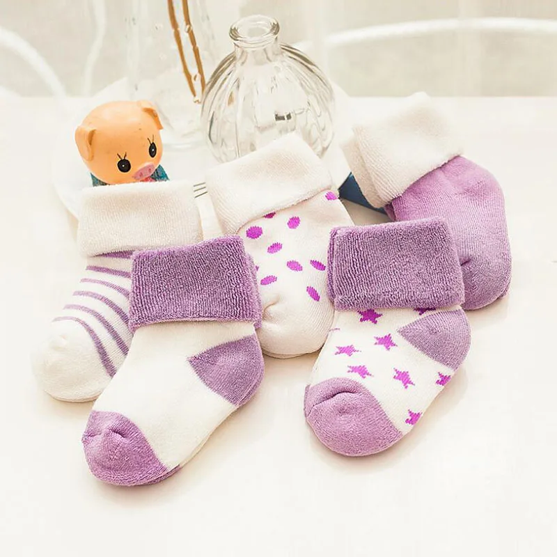 5 pairs /3 Pairs Baby Warm Winter Girl 0-24 Boy for Socks Birthday Gift Infant Newborns Baby Socks Socks Months Socks