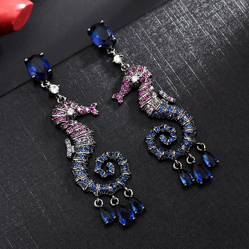 Серьги-подвески S925 для женщин новинка серьги-подвески в форме гиппокампа