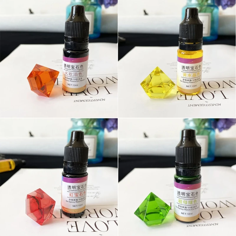 

12 Colors Epoxy Resin Pigment Liquid Resin Colorant Pigment Resin Colorant Dye Resin Jewelry Making Art Crafts Tools