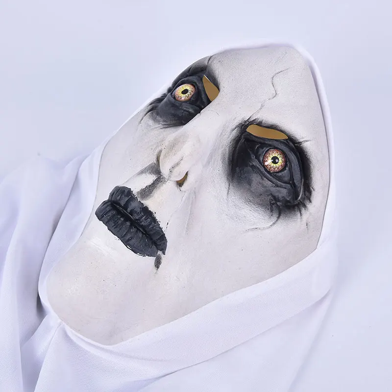 Ужасная маска монахини страшные латексные маски Valak для косплея с платком на все