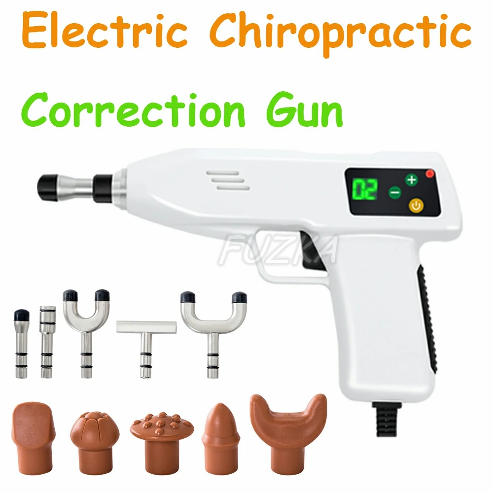 

Electric Chiropractic Gun 4 Levels Of Strength Adjustable Massage Tool Impulse Adjuster Spine Correction Massager