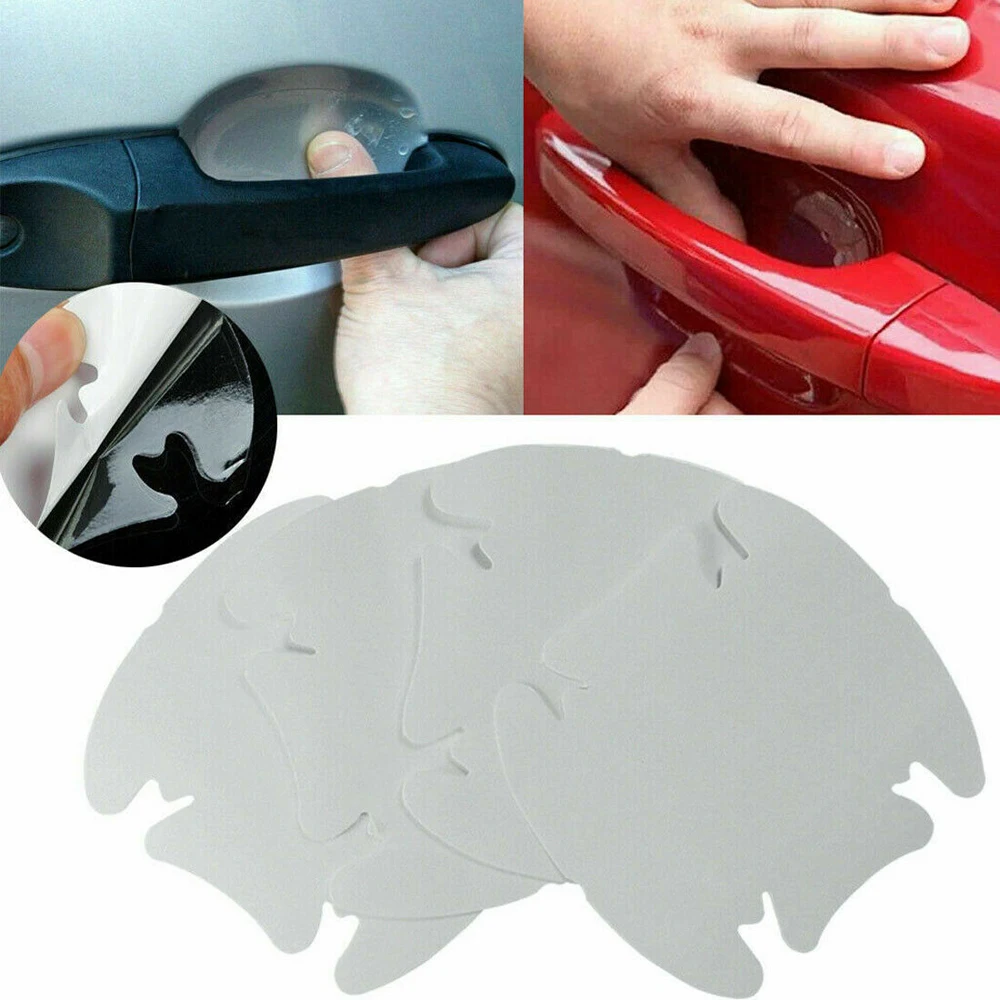 

4pcs Universal Invisible Car Door Handle Scratches Automobile Shakes Protective Vinyl Protector Films Car Handle Protection