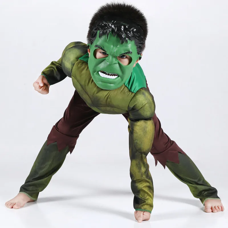 cross border childrens halloween cute pumpkin baby clothing cosplay black bat man the hulk costume giant masquerade costume free global shipping