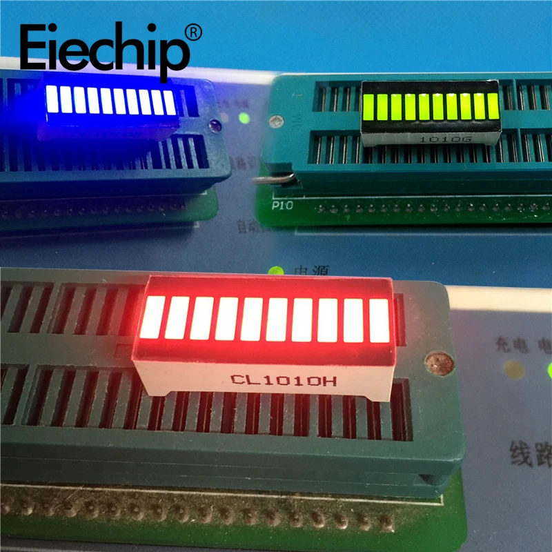 Led Display Module red blue green light bar|10-segment LED digital tube 20 pins 8 character 25x10mm DIY LED displays for Arduino