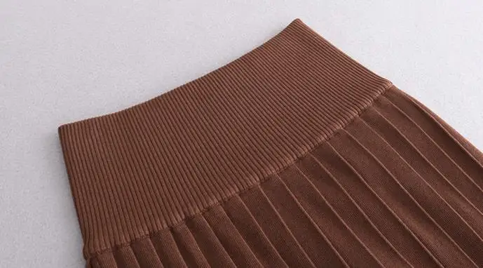 Для женщин вязаная юбка 2019 новых осенних и зимних юбок была тонкой Уайлд Высокая