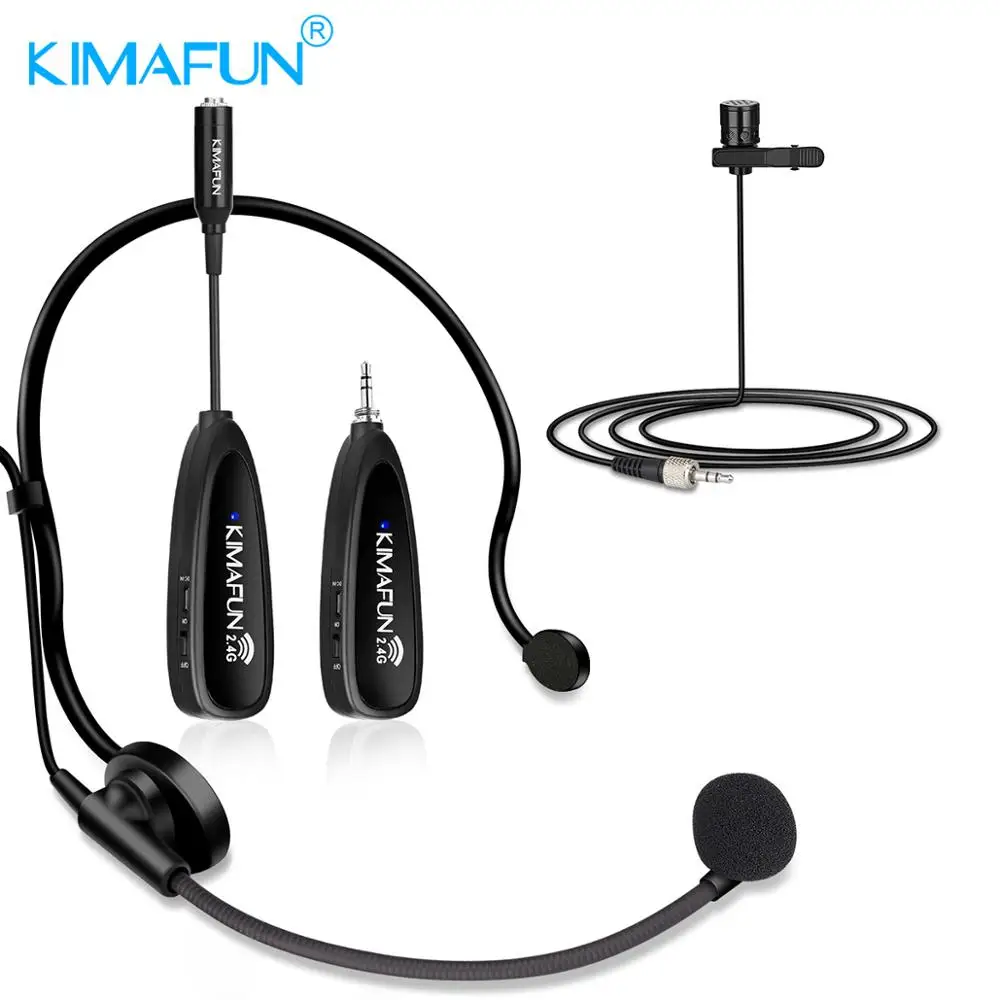 KIMAFUN Мини Портативная гарнитура 2,4G наушники Bluetooth беспроводной микрофон усилитель мощности для туристического гида для обучения