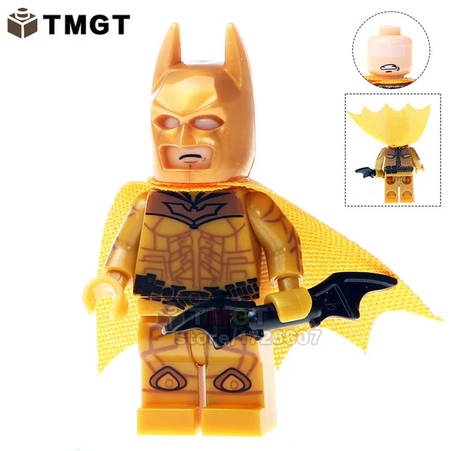 Оранжевый Одиночные кубики «Бэтмен» Red Son Batman-Tire Armor темные ночи: металлические беспощадные летучие мыши, которые смеются, строительные блоки, игрушки для детей - Цвет: Оранжевый