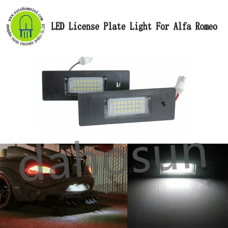 Белый светодиодный номерной знак Dahosun совместимый с Alfa Romeo 147 T7 T8 156 Brera Coupe Fiat PT PU Marea