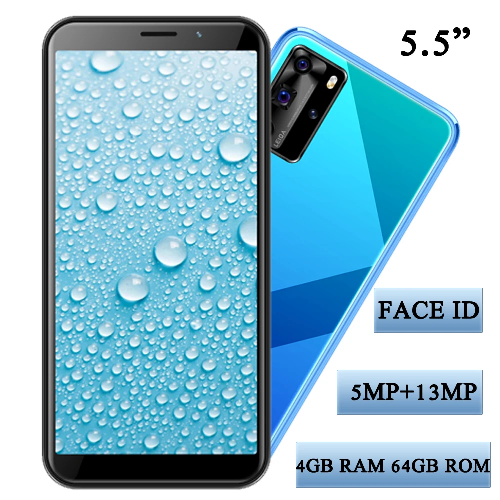 

Face ID 10X Pro 5MP+13MP Mobile Phones Unlocked 4G RAM 64G ROM Quad Core Smartphones 5.5" Front/Back Camera Wifi Global Version