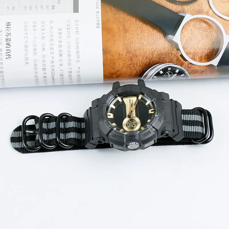 

Watch accessories connector nylon strap for Casio G-SHOCK GA100 GA400DW5600M5610DW6900 BABY-G BA110 120 resin strap watch band