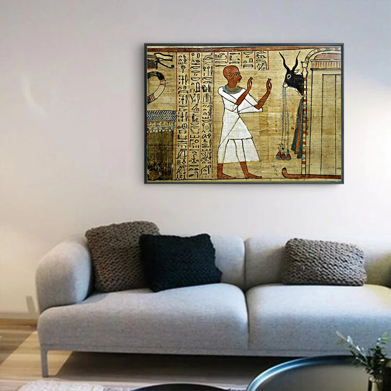 Африканская женщина египетский фараон оголовье портрет холст живопись постер и